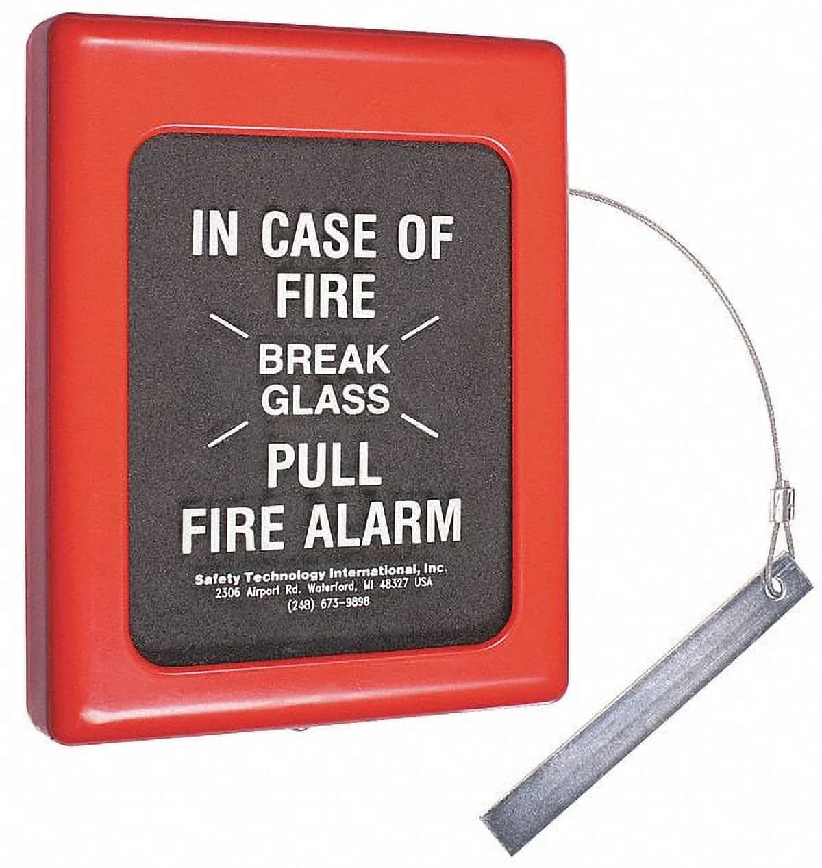 SAFETY TECHNOLOGY INTERNATIONAL STI-4100 Fire Alarm Break Glass Cover,6.5 x 9 In