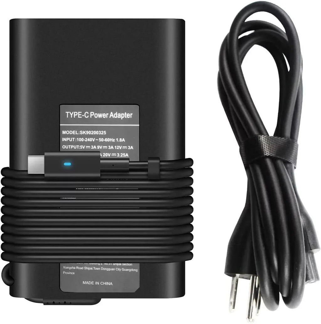 65W USB C Type C Adapter Laptop Charger for 5520 5420 5290 5285 5179 5480 5400 5310 5320 7420 7410 7370