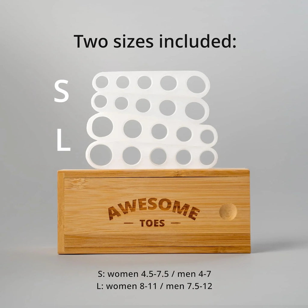yogabody naturals toe spreaders and separators two pairs in wooden box - Exclusive Design