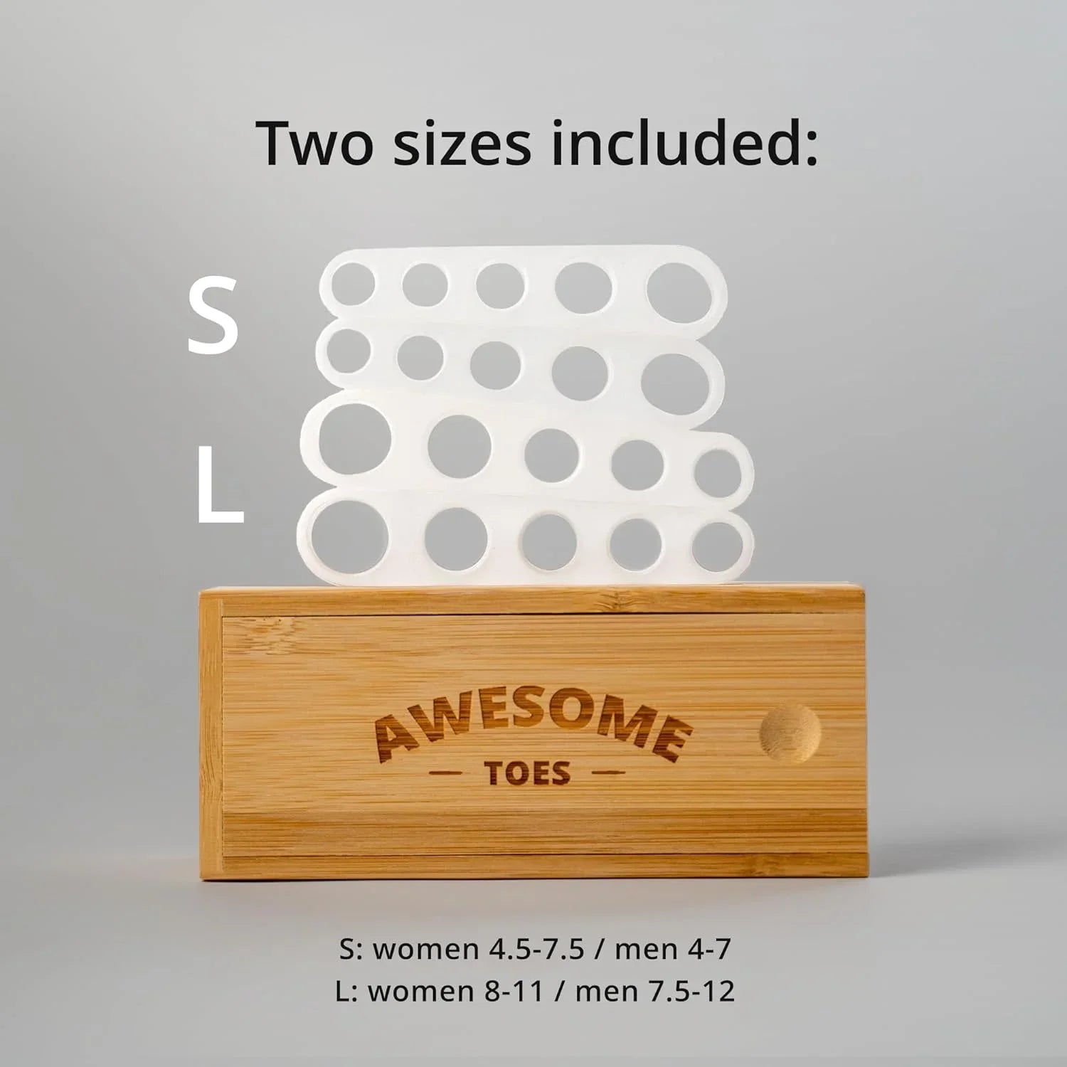 yogabody naturals toe spreaders and separators two pairs in wooden box - Exclusive Design
