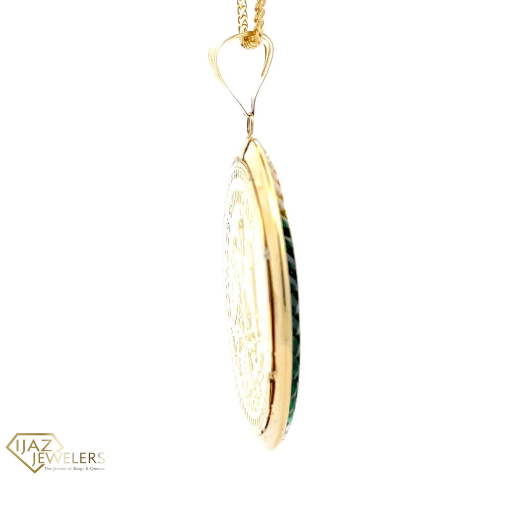 Stylish 10K Gold Centenario Replica Charm