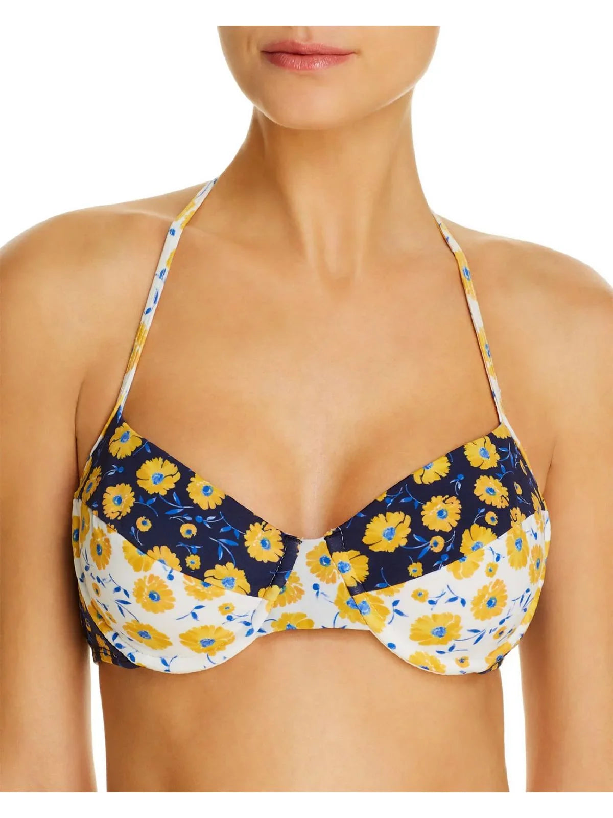 Shoshanna Womens Floral Underwire Swim Top Separates - Exclusive Design