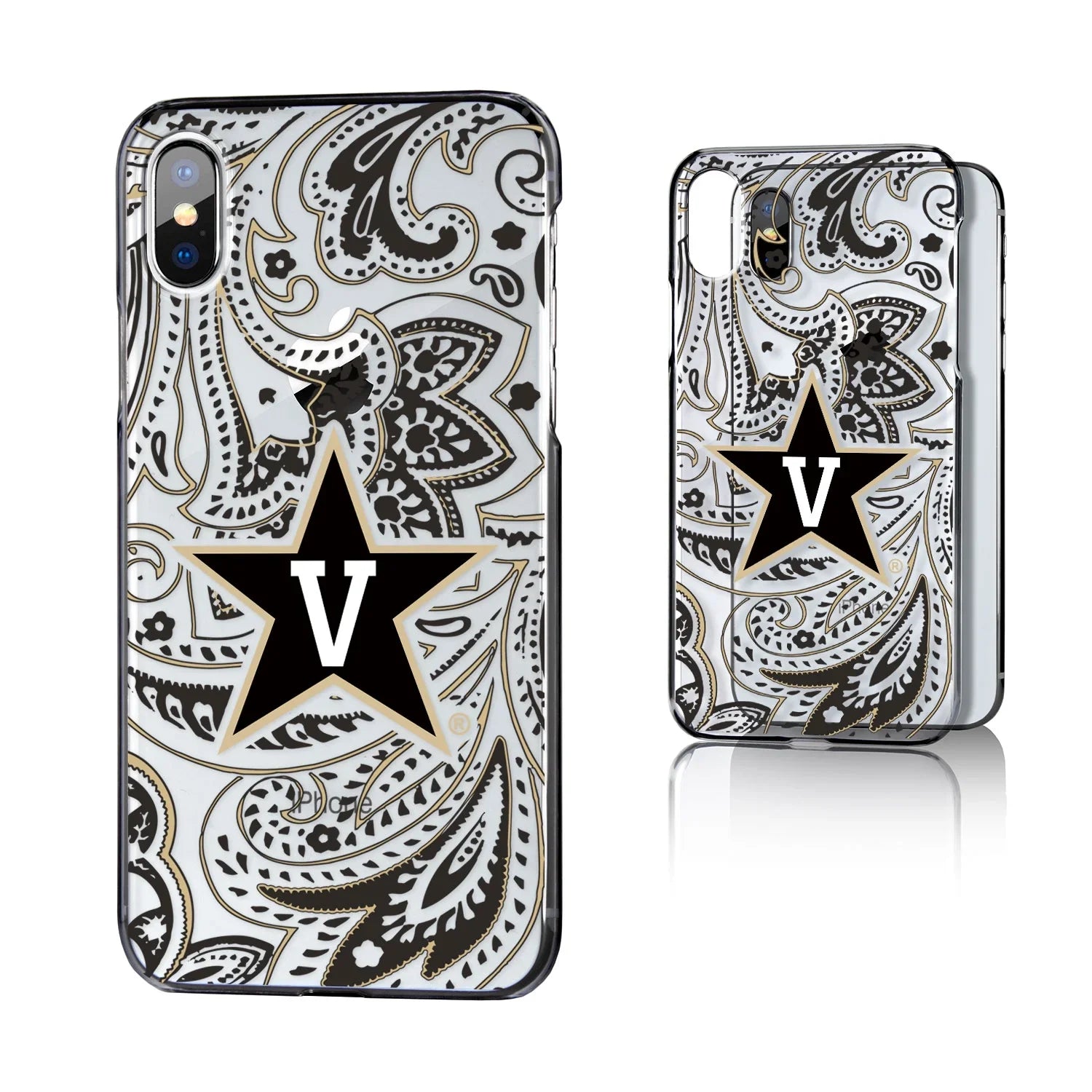 VU Vanderbilt Commodores Paisley Clear Case for iPhone X