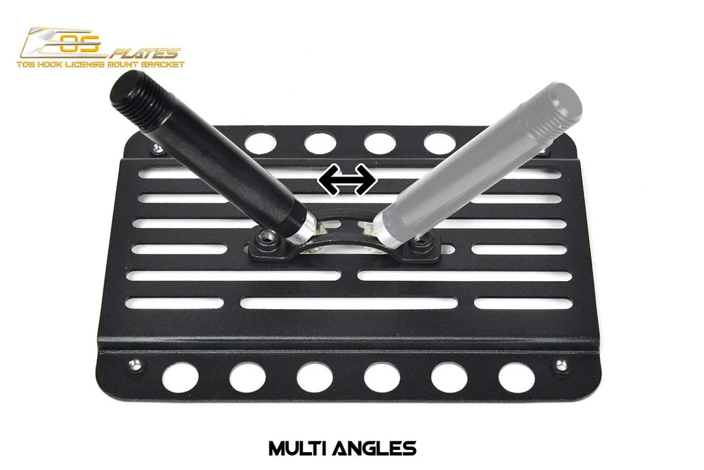 Extreme Online Store Replacement for 2006-2008 Mazda Miata NC | EOS Plate Version 1 Mid Sized Front Bumper Tow Hook License Relocator Mount Bracket Tow-226