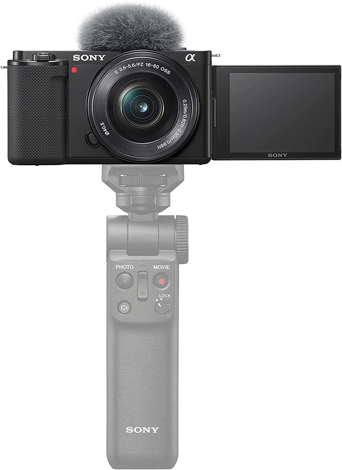 Sony Alpha ZV-E10L 24.2 Megapixel Mirrorless Camera with Lens, 0.63", 1.97", Black