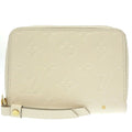 Pre-Owned Louis Vuitton Monogram Implant Portefeuille Secret M93432 Neige Bifold Wallet Round (Good) - Exclusive Design