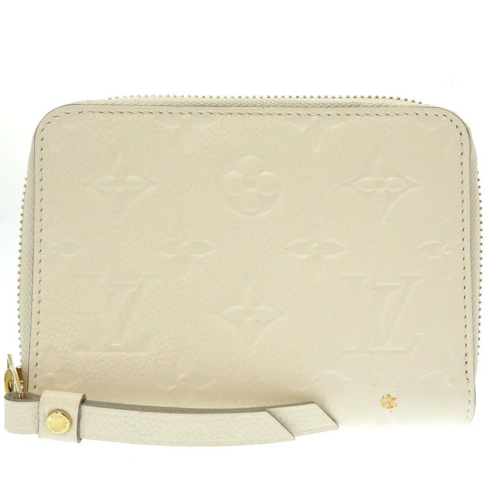 Pre-Owned Louis Vuitton Monogram Implant Portefeuille Secret M93432 Neige Bifold Wallet Round (Good) - Exclusive Design