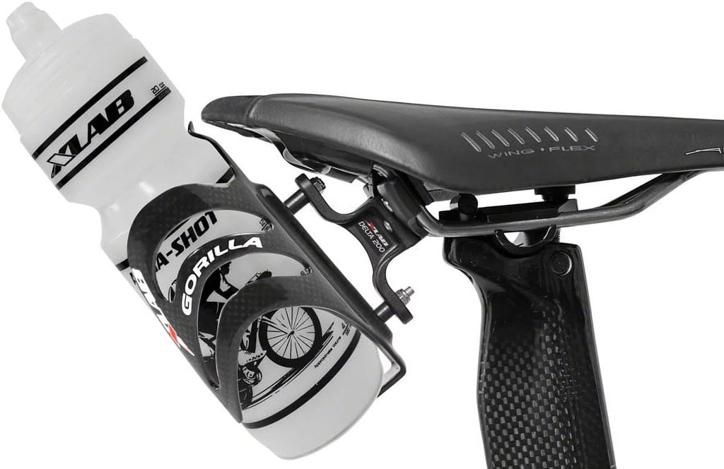 Stylish XLAB Delta 200 Rear Water Bottle Cage Black Saddle Mount Aero Bicycle Parts