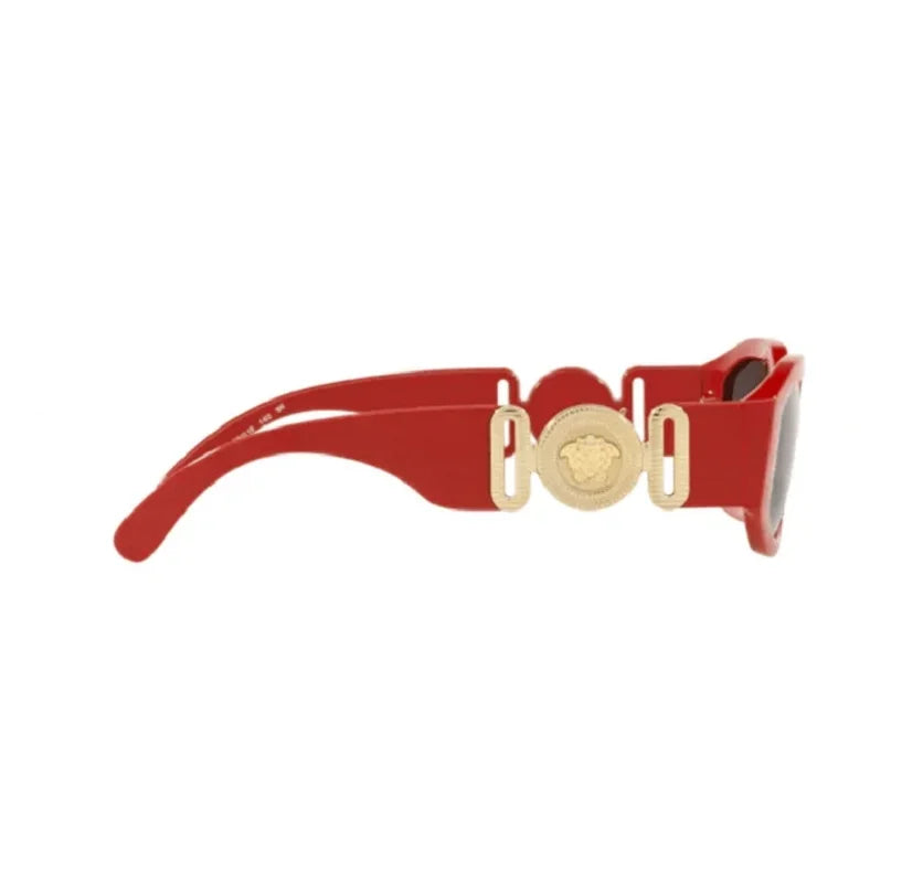 Versacce VE4361 Unisex's Plastic Geometric Sunglasses Red 53mm/16-140 Adult - Exclusive Design
