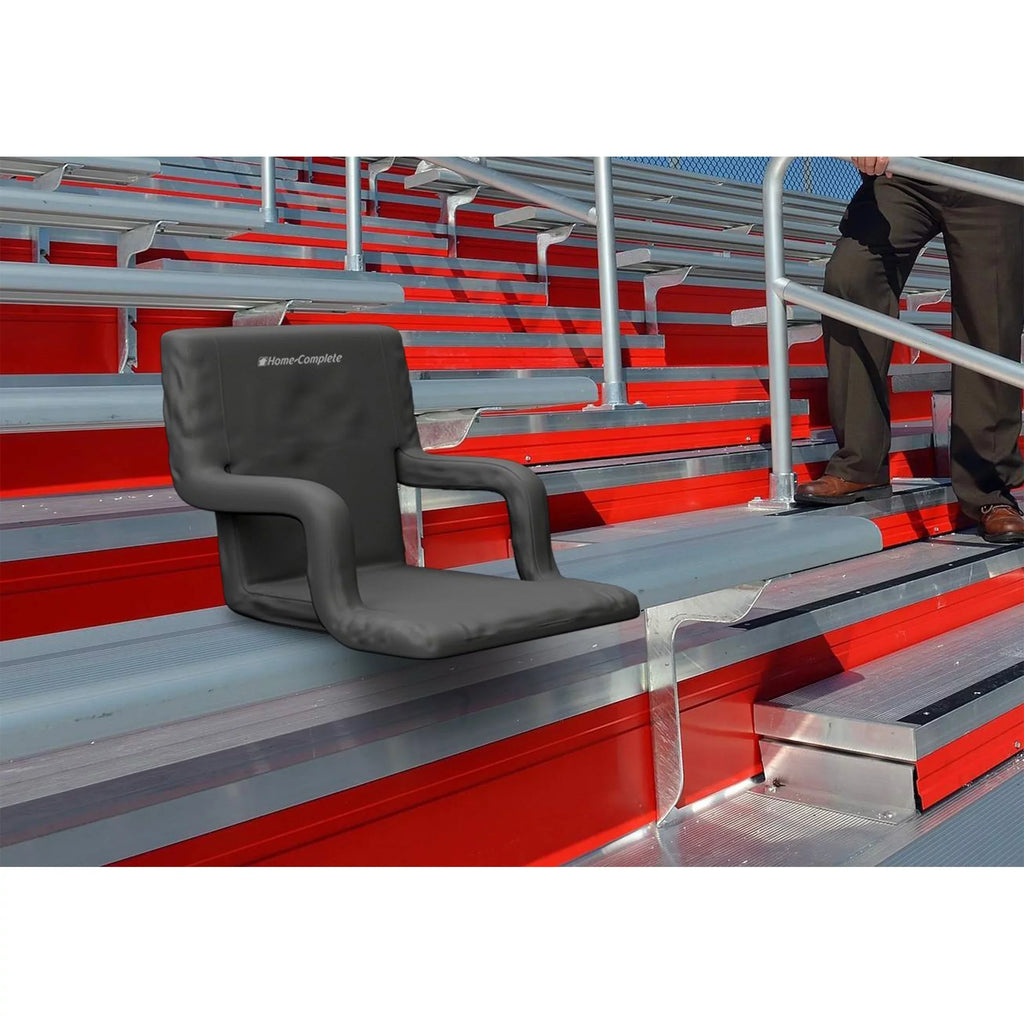 Stylish Stadium Seat Chair, 2 Pack- Bleacher Cushions with Padded Back Support, Armrests, 6 Reclining Positions and Portable Carry Straps By Home-Complete