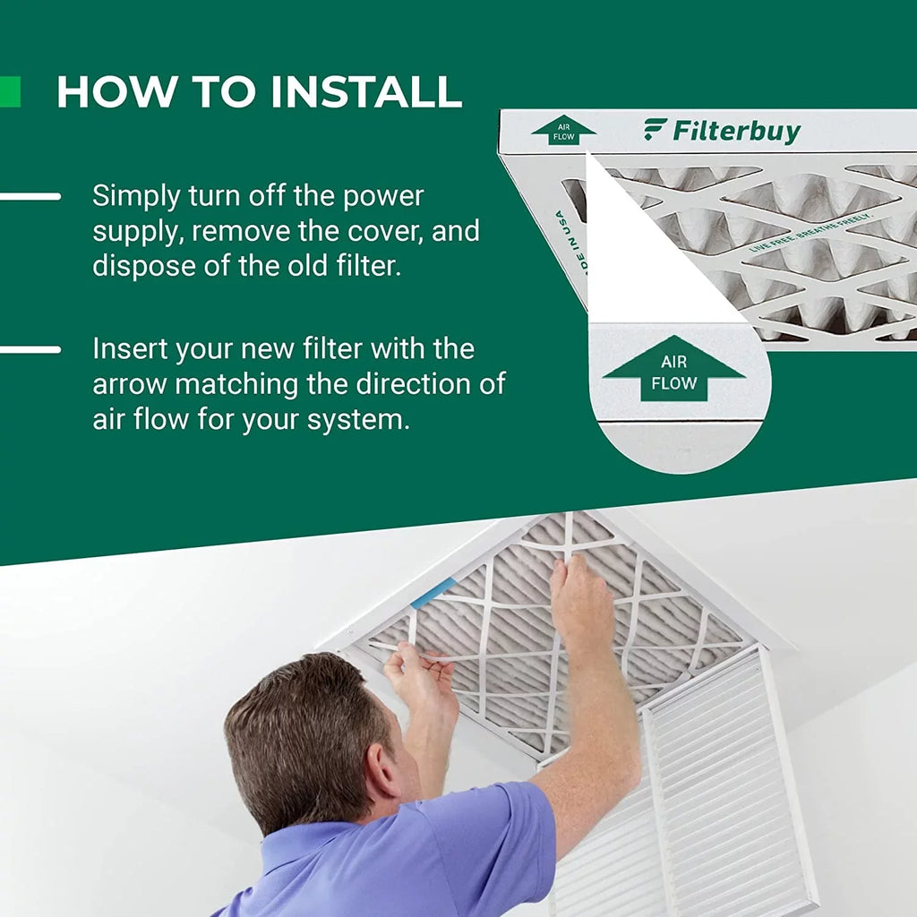 Filterbuy 20x20x4 MERV 13 Pleated HVAC AC Furnace Air Filters (4-Pack)