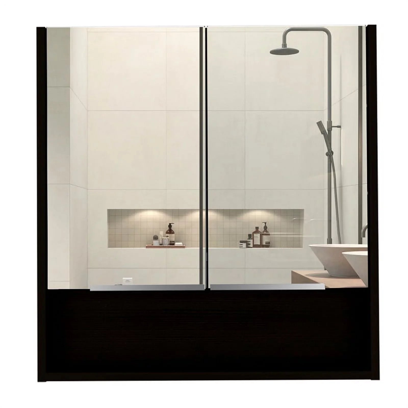 Home Square 2-Piece Set with Medicine Cabinet & 63" One Door Linen Cabinet - Exclusive Design
