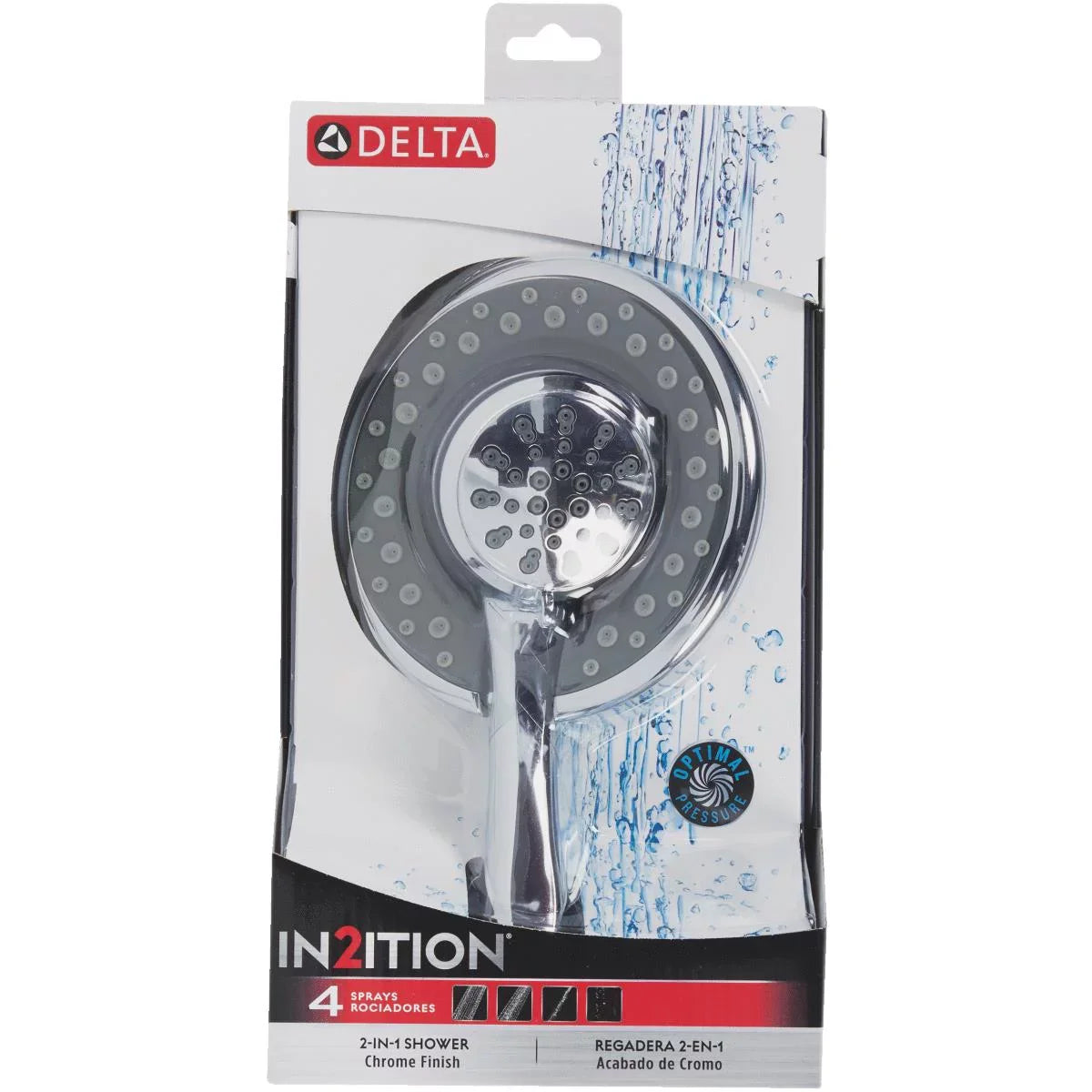 Delta In2ition 4-Setting Chrome Showerhead Combo 1.75 gpm
