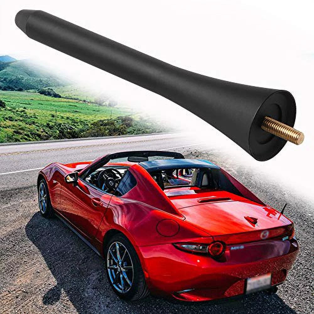Stylish BASIKER 5 Inch Antenna - Stubby Radio Mast Antenna for 2006-2022 Mazda Miata MX-5 - Support for Car Wash