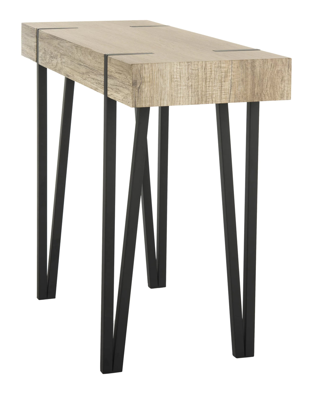 SAFAVIEH Alyssa Rectangular Mid-Century Wood Top Console Table, Brown - Exclusive Design