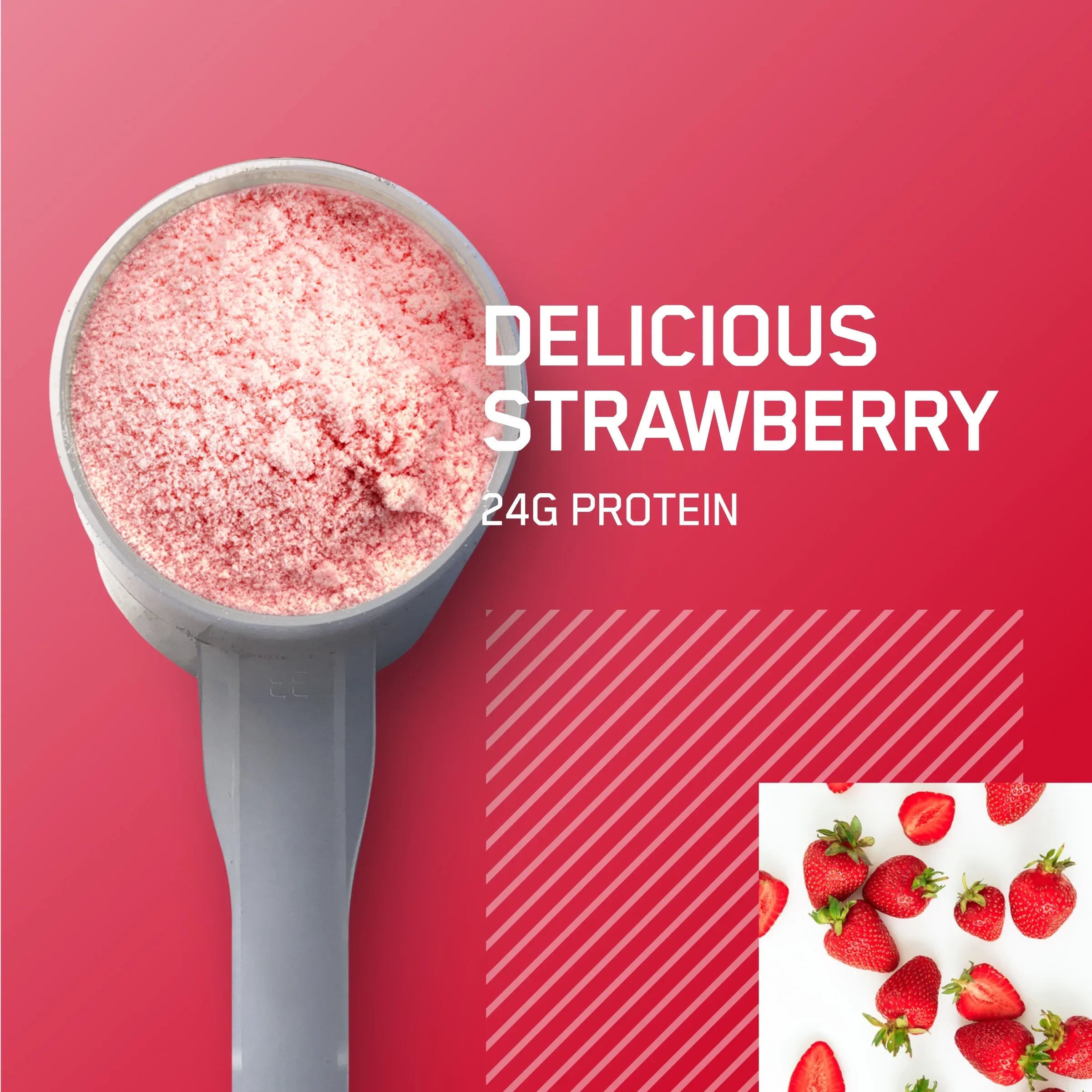 Optimum Nutrition, Gold Standard 100% Whey Protein Powder, Delicious Strawberry, 5 lb, 73 Servings - Exclusive Design