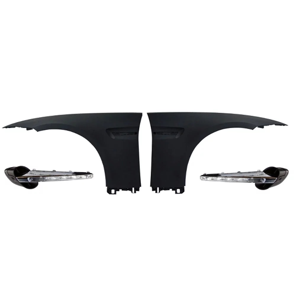 Ikon Motorsports Compatible with 07-13 E92 2Dr Complete M3 Front Fender Conversion Side Vent With LED Signal