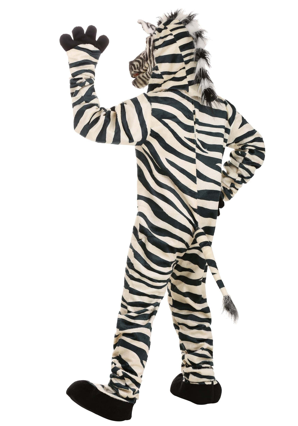 Adult Zebra Suit with Mouth Mover Mask - Exclusive Design