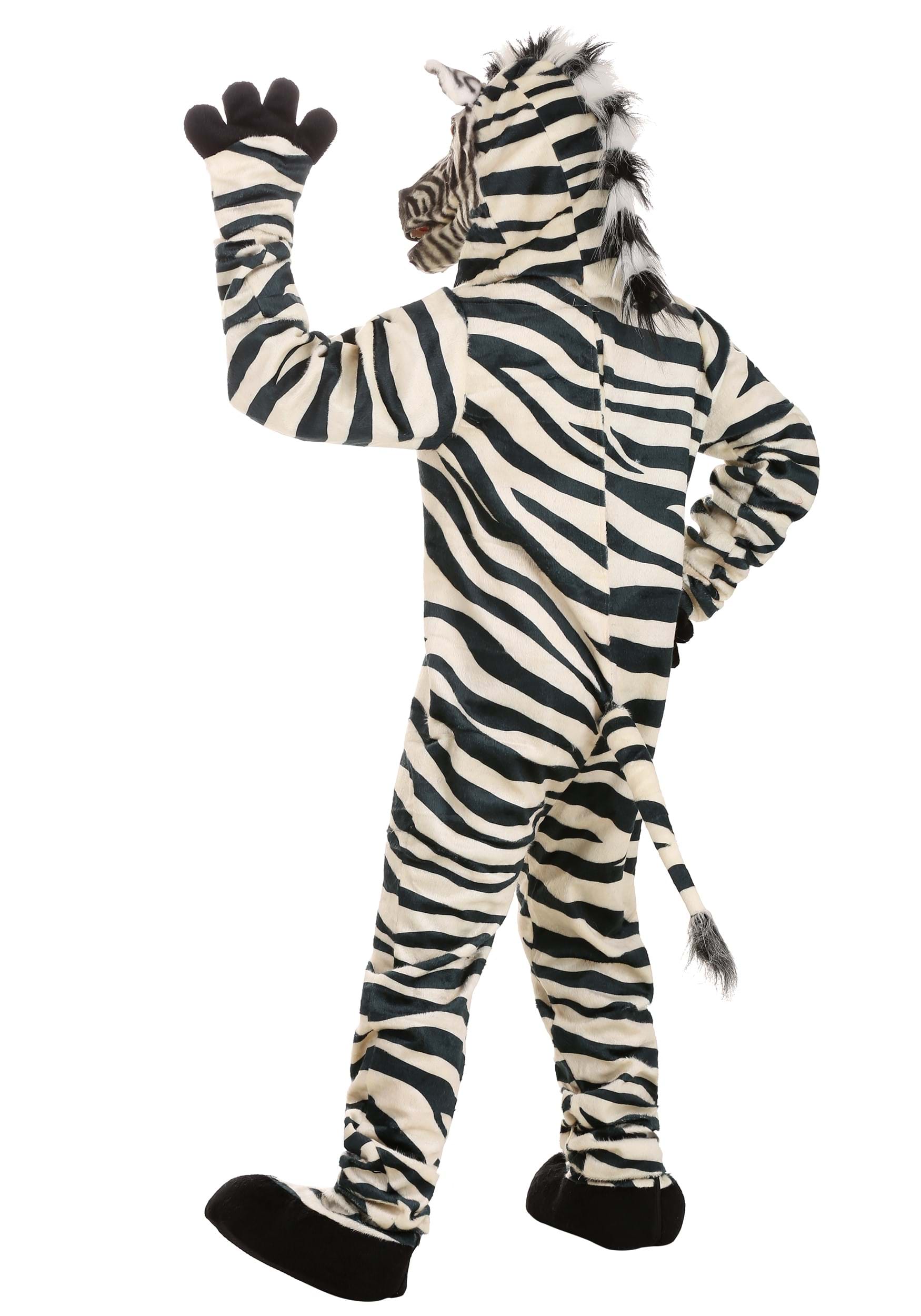 Adult Zebra Suit with Mouth Mover Mask - Exclusive Design