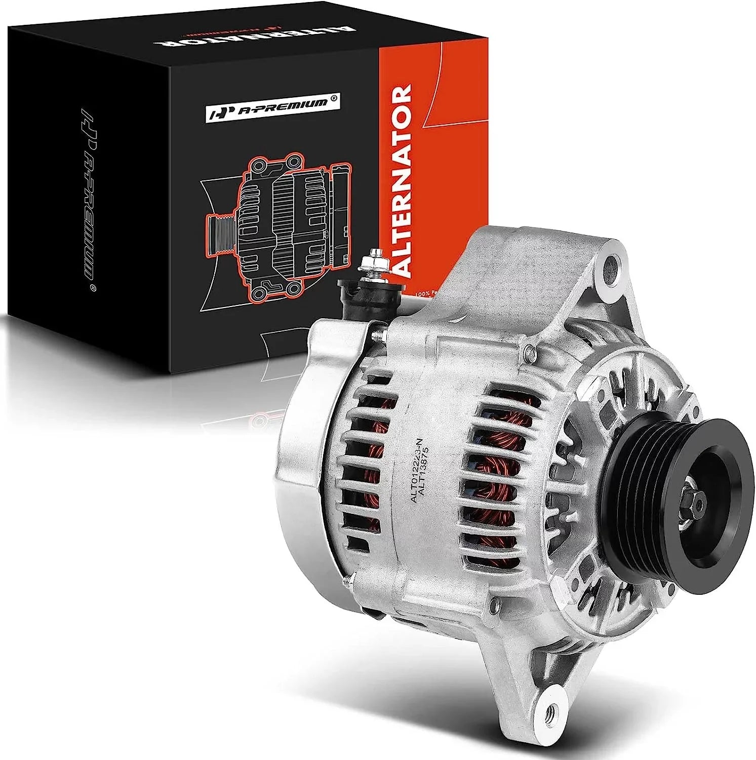 A-Premium Alternator Compatible with Isuzu Trooper 2000-2002 & Acura SLX 1999, V6 3.5L, 90Amp 12Volt CW 6-Groove Clutch Pulley - Exclusive Design