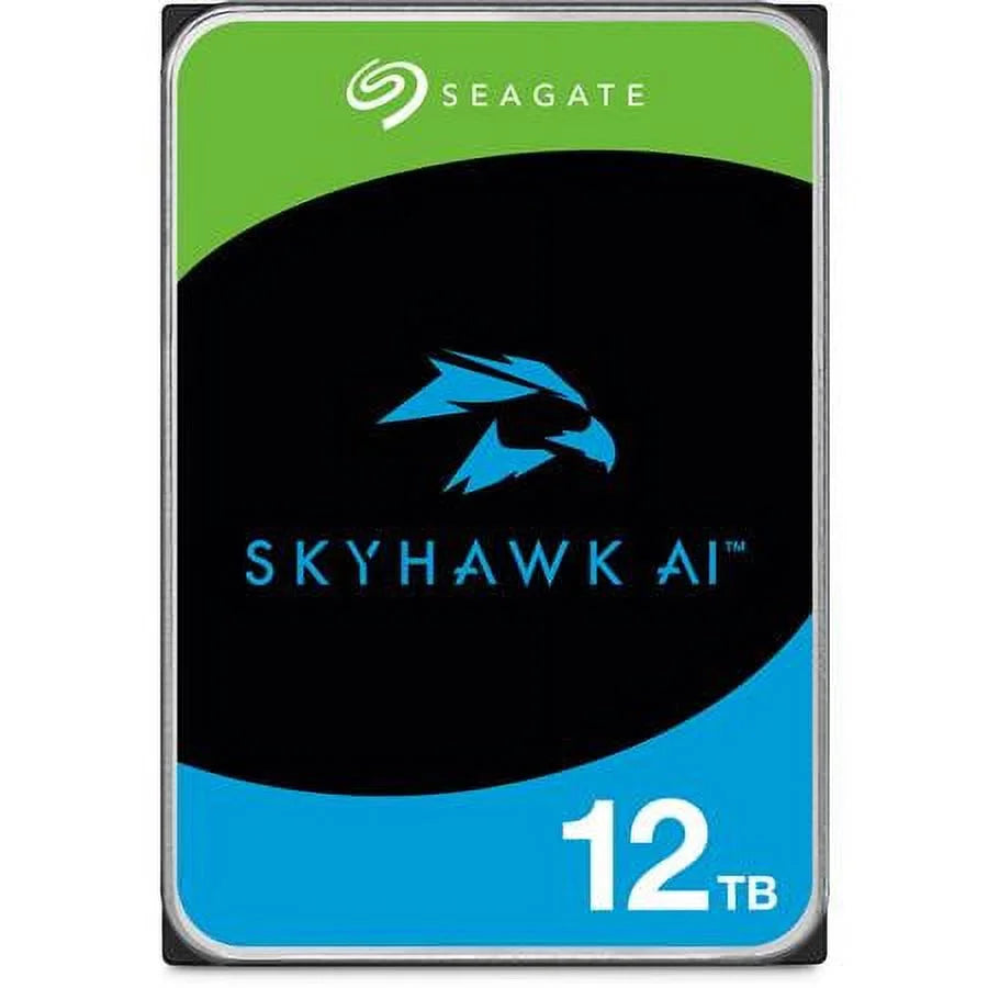 Seagate SkyHawk AI ST12000VE003 - Hard drive - 12 TB - internal - 3.5" - SATA 6Gb/s - buffer: 512 MB - with 3 years Seagate Rescue Data Recovery - Exclusive Design