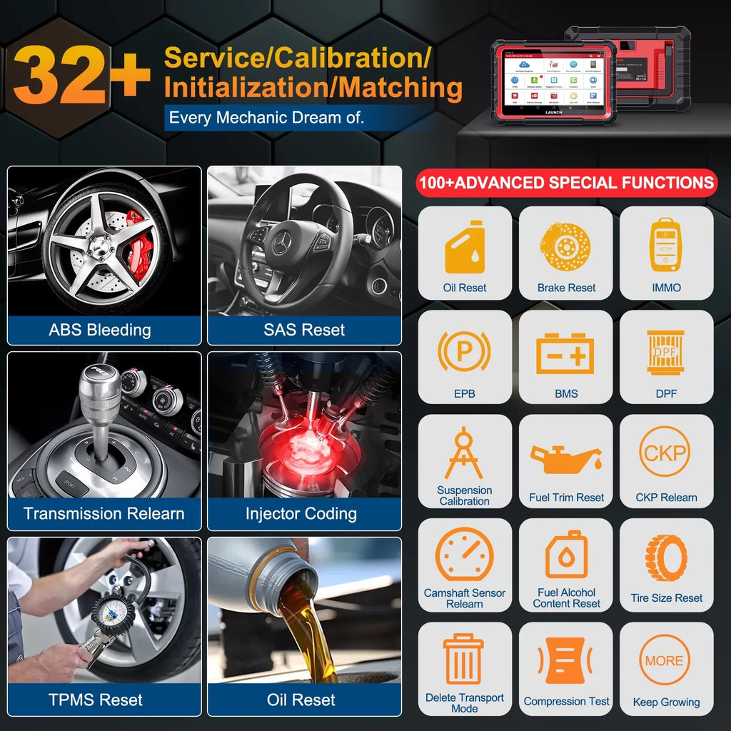 LAUNCH X431 PRO ELITE Automotive Diagnostic Scan Tool, All Systems Bi-Directional Auto Car Scanner with 32+ Services, ECU Coding, CANFD DOIP, FCA Autoauth, 2 Years Free Update - Exclusive Design