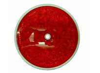 Cortina 13-099-32 3-3/8" Dia. Reflector - Center Hole Mount - Red (180 Pack) - Exclusive Design