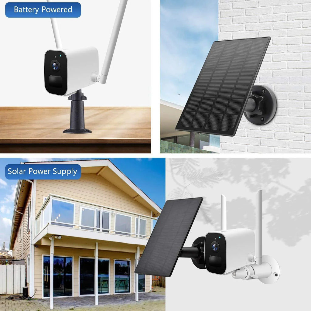 Solar Panel for Rechargeable y Outdoor Camera,Waterproof Solar Panel with 9.8ft USB Cable,