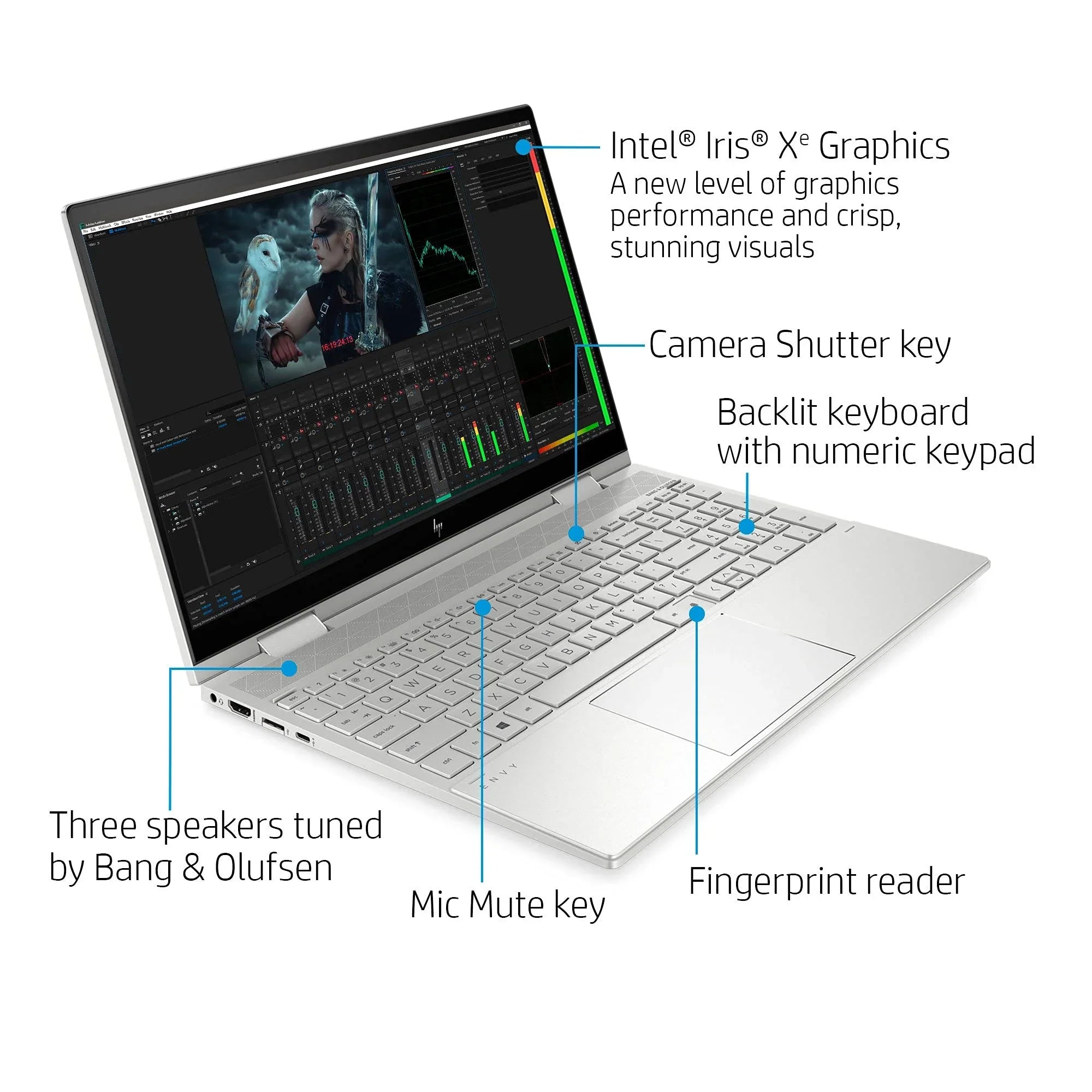 Stylish 2021 Envy 2-in-1 Laptop 15.6 inch FHD Touchscreen 11th Gen i5-1135G7 Iris Xe Graphics 16GB DDR4 1TB NVMe SSD WI-FI 6 Win 10 Home Fingerprint Backlit Keyboard w/ 32GB USB