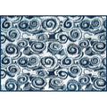 Stylish Camco 8' x 16' Reversible RV Outdoor Mat, Perfect Outdoor Accessory for RVing, Camping, Picnicking, and the Beach - Blue Swirl (42841)