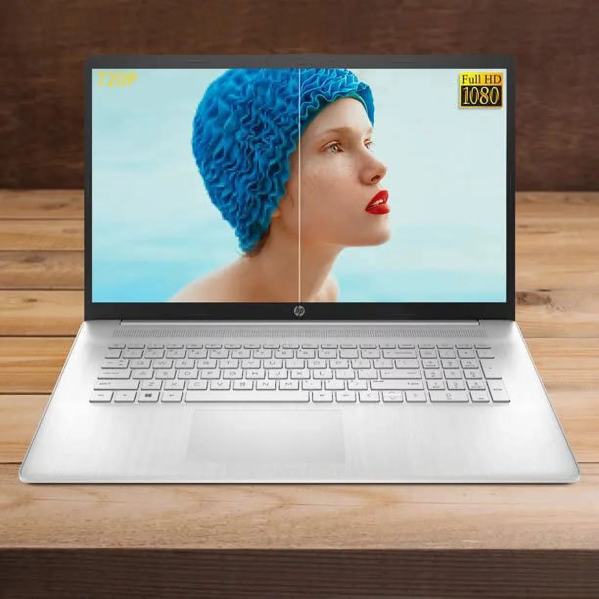 2023 17.3'' FHD IPS Laptop PC 4- i5-1135G7 Iris Xe Graphics 12GB DDR4 256GB NVMe SSD HDMI WiFi AC BT4.2 USB-C Backlit Keyboard Webcam Natural Silver Windows 10 Pro w/RE 32GB USB - Exclusive Design