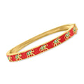 Ross-Simons Multicolored Enamel Elephant Bangle Bracelet in 18kt Gold Over Sterling, Women's, Adult