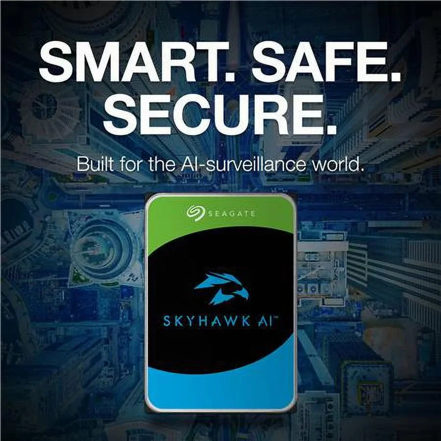 Seagate SkyHawk AI ST12000VE003 - Hard drive - 12 TB - internal - 3.5" - SATA 6Gb/s - buffer: 512 MB - with 3 years Seagate Rescue Data Recovery - Exclusive Design