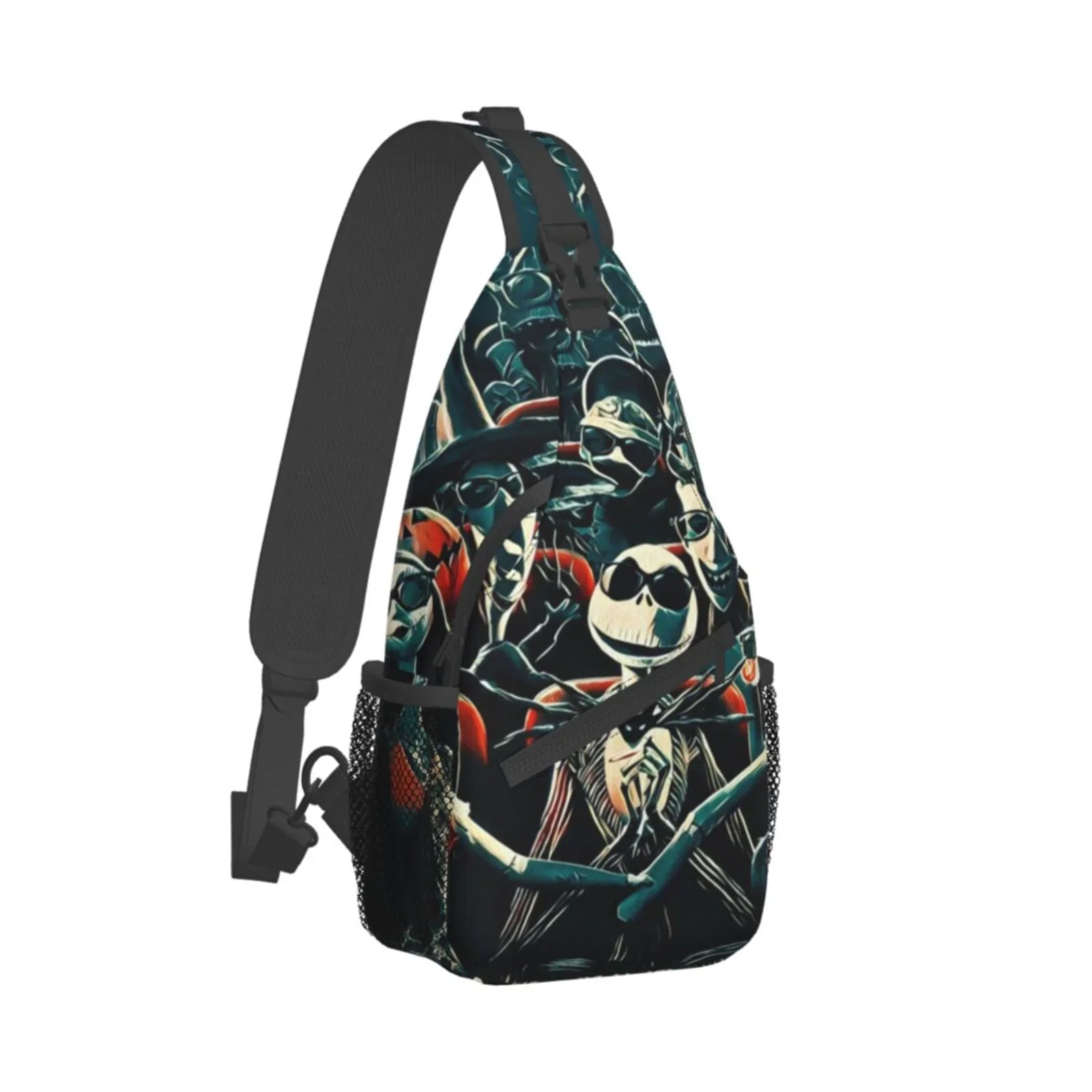 Jack Skellington Chest Bags Crossbody Sling Backpack Unisex Travel Hiking Daypack Shoulder Bag Gifts For Women Men