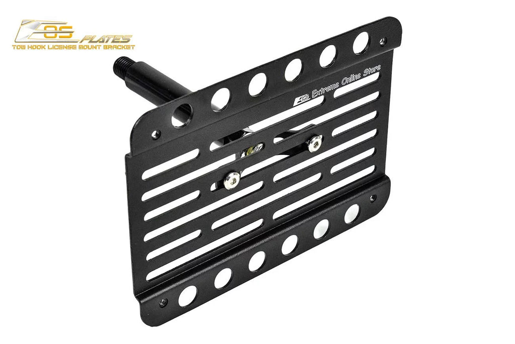 Extreme Online Store Replacement for 2006-2008 Mazda Miata NC | EOS Plate Version 1 Mid Sized Front Bumper Tow Hook License Relocator Mount Bracket Tow-226