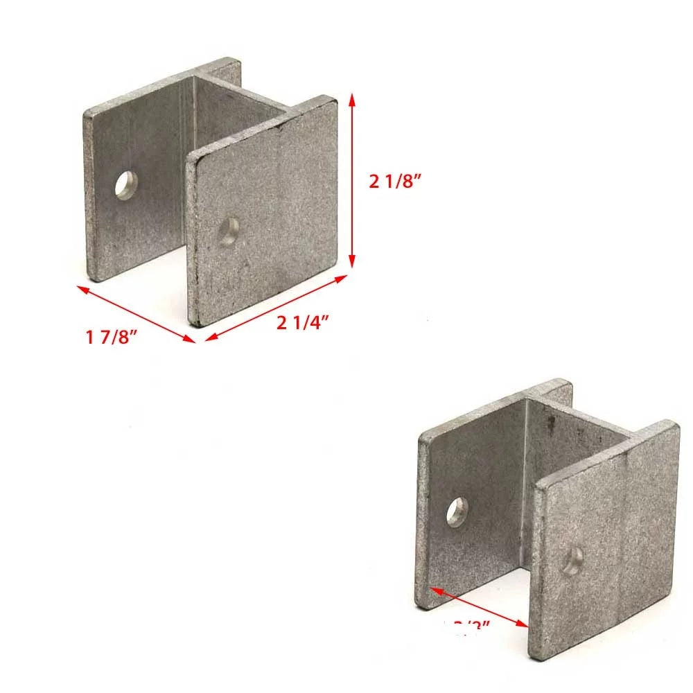 Stylish Misty Harbor Boat Bimini H-Brackets 99-001524 | Aluminum Silver (Pair)