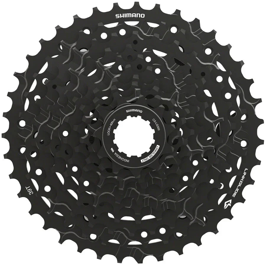 Shimano CUES CS-LG300-10 Cassette - 10-Speed, 11-39t, LINKGLIDE, Black - Exclusive Design