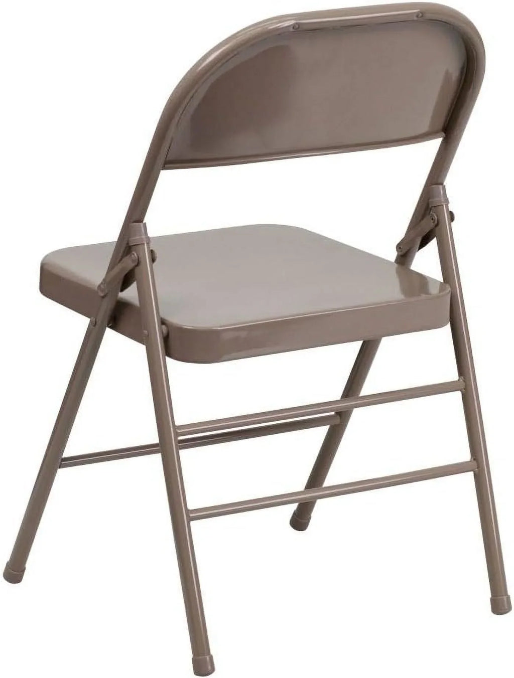 2 Pack HERCULES Series Triple Braced & Double Hinged Beige Metal Folding Chair