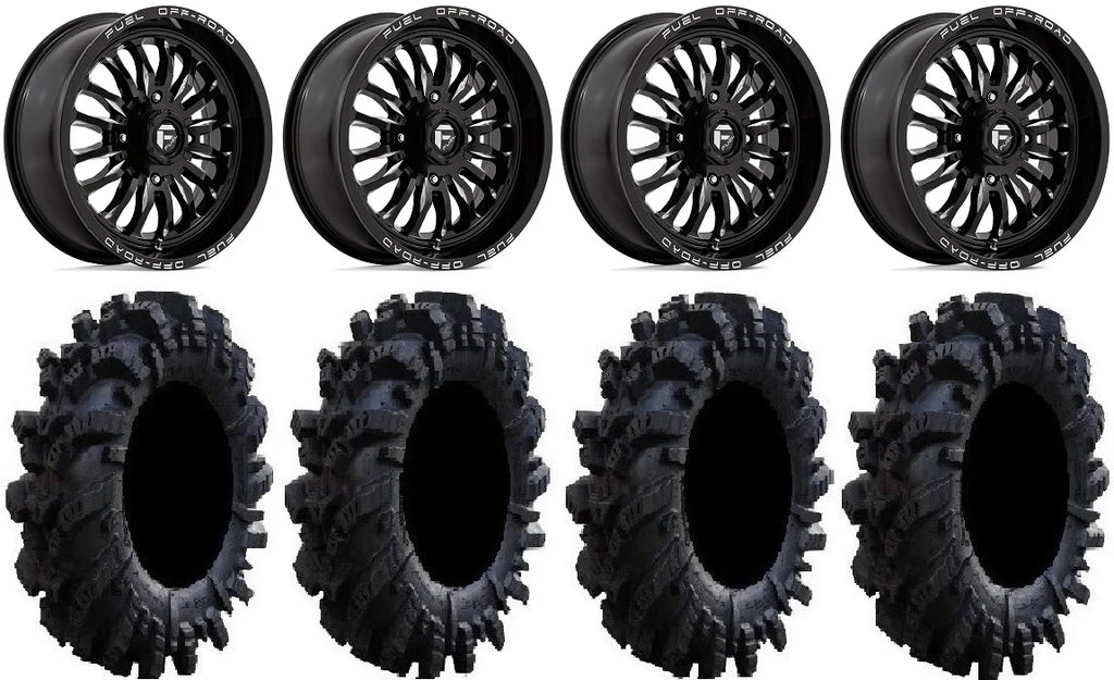 Fuel ARC 18" Wheels Black 36" Intimidator Tires Polaris RZR XP 1000 / PRO XP / Ranger XP 900/1000