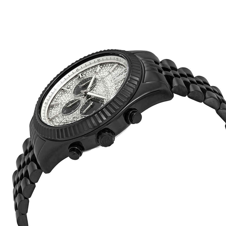 Stylish Michael Kors Lexington Chronograph Quartz Crystal Paved Dial Men's Watch MK8605