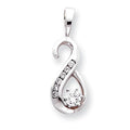 14k White Gold 6-1.9mm AAA Diamond Semi-mount Peg Slide QXSW136AAA