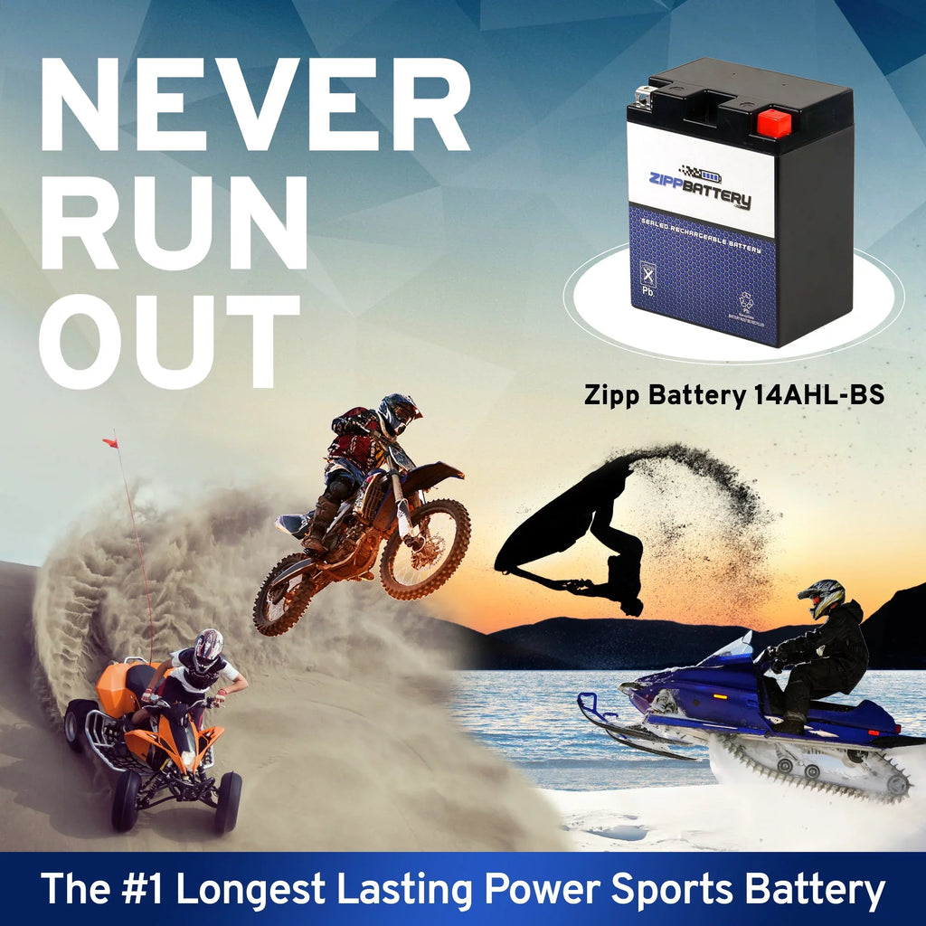 Zipp Battery Ytx14ahl-bs (14ahl-bs 12 Volts,12 Ah, 210 Cca) Motorcycle Battery for Suzuki 750cc Gs750 Katana 1983