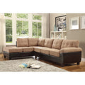 Homestock Retro Renaissance G908B-SC Sectional , Mocha - Exclusive Design