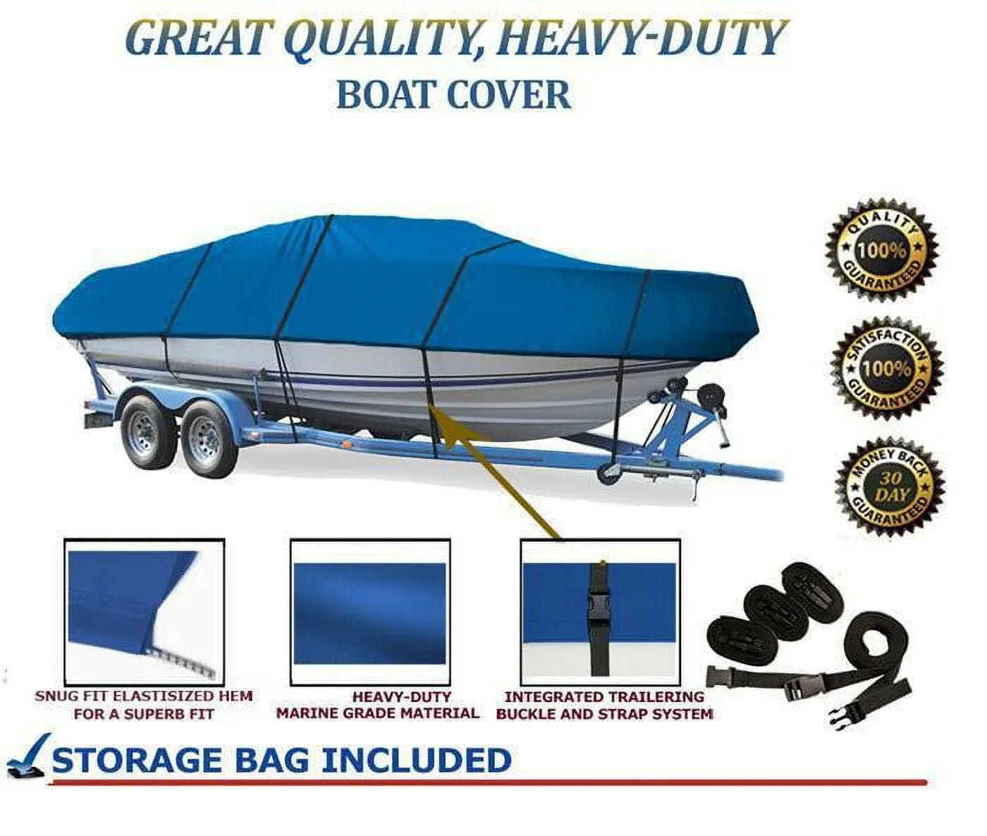 BLUE, GREAT QUALITY BOAT COVER Compatible for MAXUM 2000 SRB I/O 1994-1995 - Exclusive Design