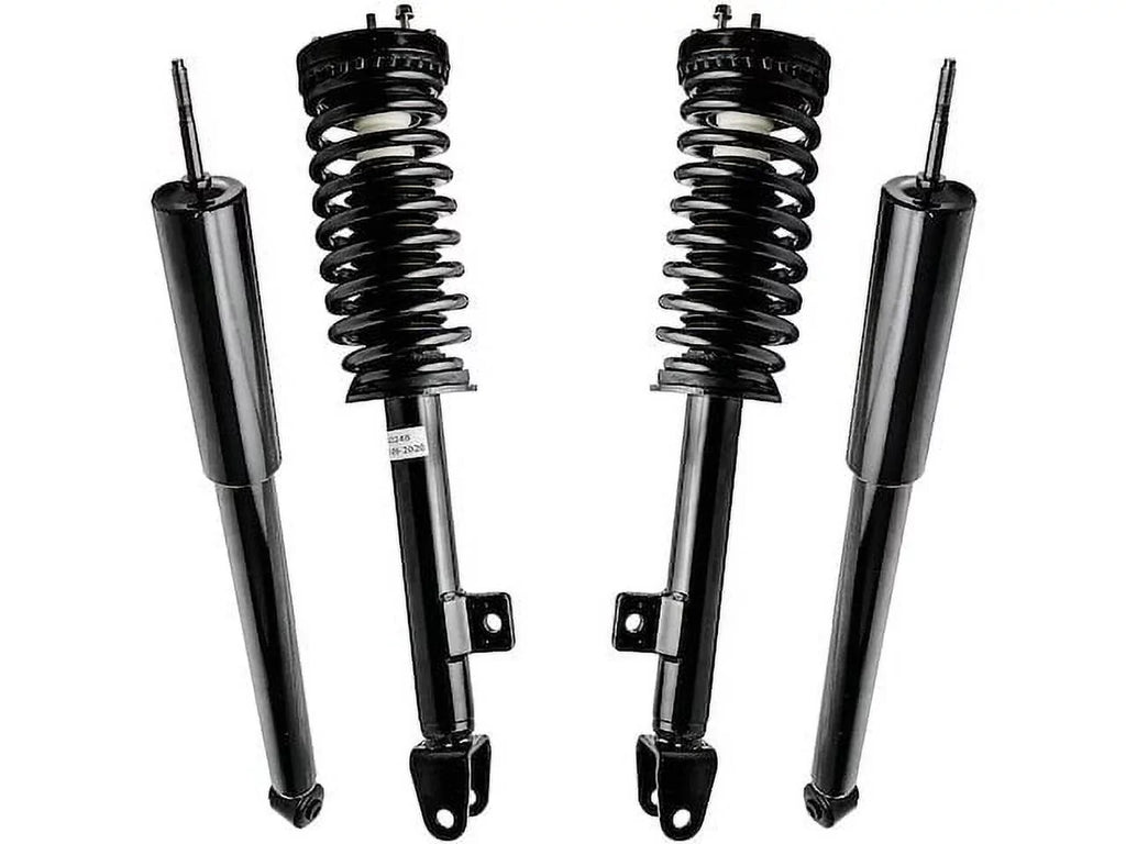 Front and Rear Strut Coil Spring and Shock Absorber Assembly Kit - 4 Piece - Compatible with 2006 - 2010 Dodge Charger without Sport Suspension (Excludes Police Package) 2007 2008 2009