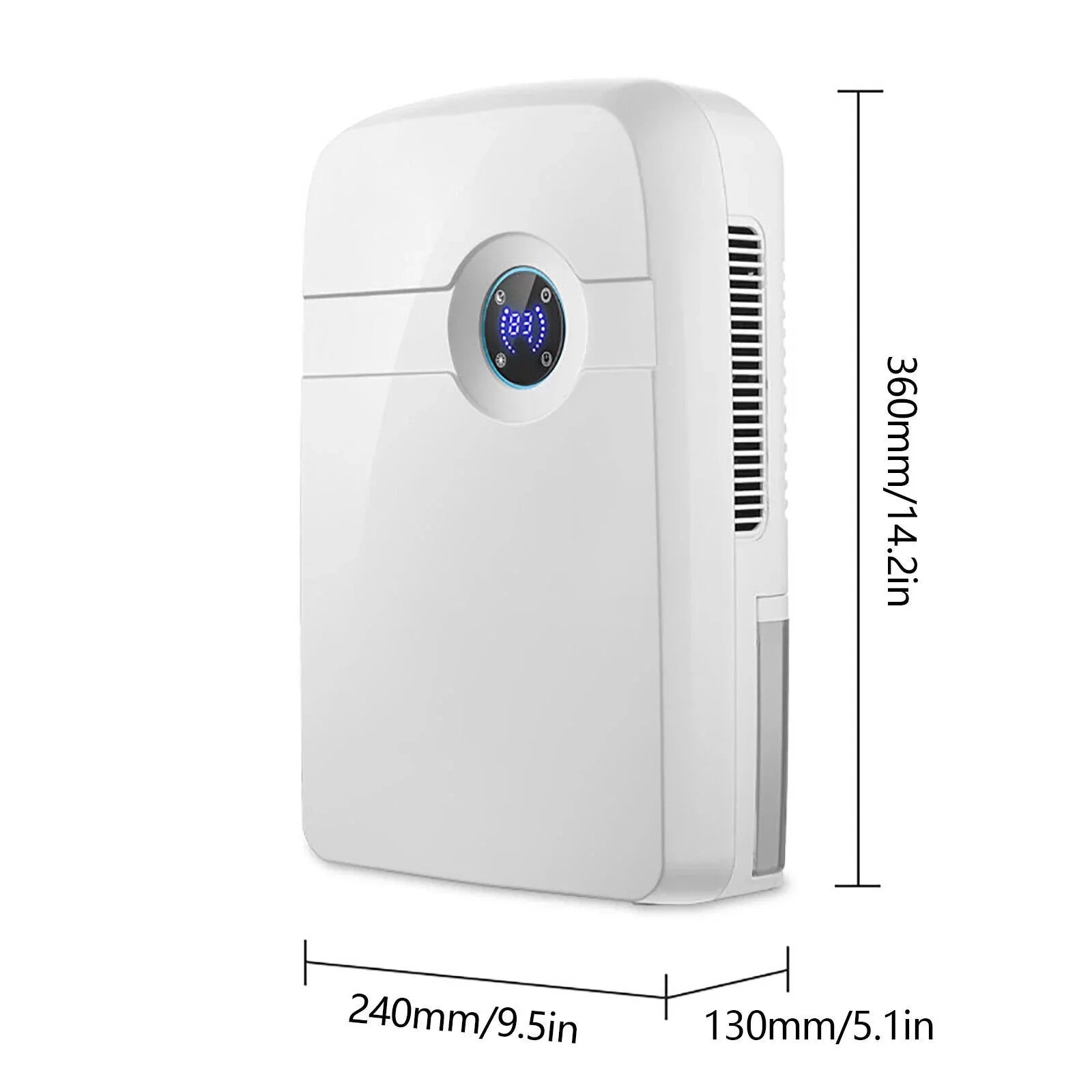 Stylish ZhdnBhnos Portable MIni Compact Dehumidifier Moisture Dryer w/ Drain Hose 2.5L Water Tank for Bedroom Caravan RV Garage