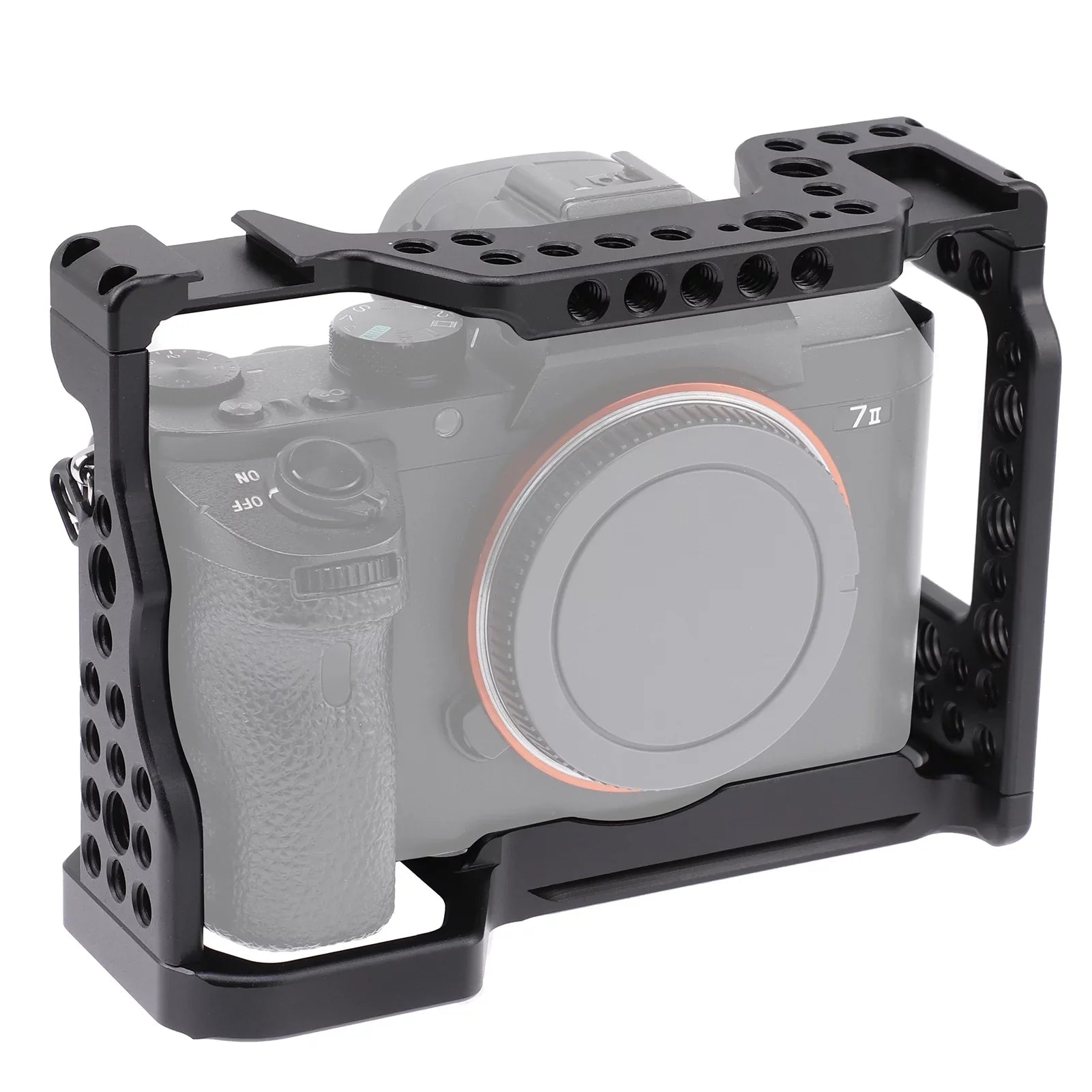 Cage Aluminum Alloy Video Cage Replacement for Sony A7M3 A7R3 A9 Mirrorless with Cold Shoe Mount 14 Inch & 38 Inch Screw Holes