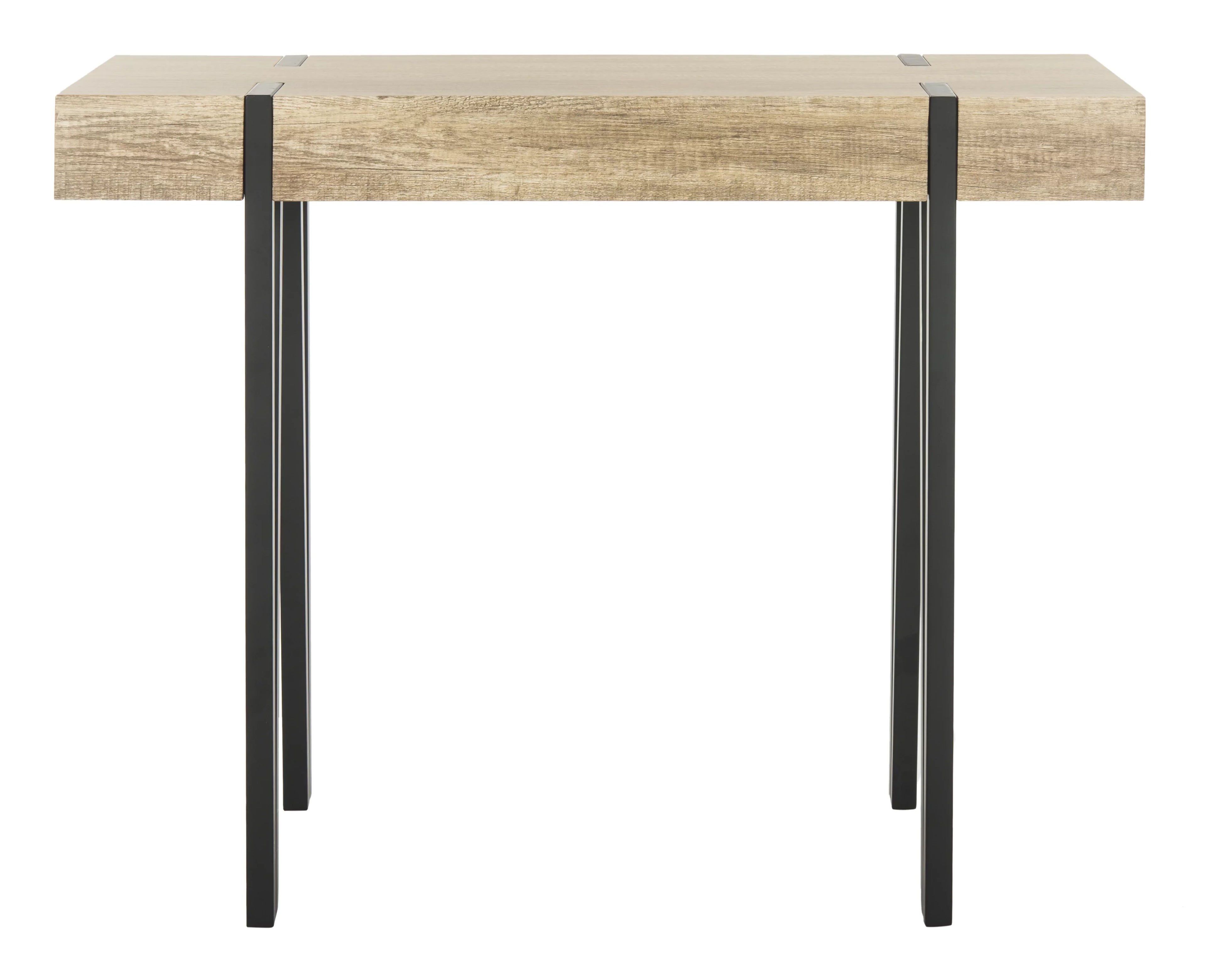 SAFAVIEH Alyssa Rectangular Mid-Century Wood Top Console Table, Brown - Exclusive Design