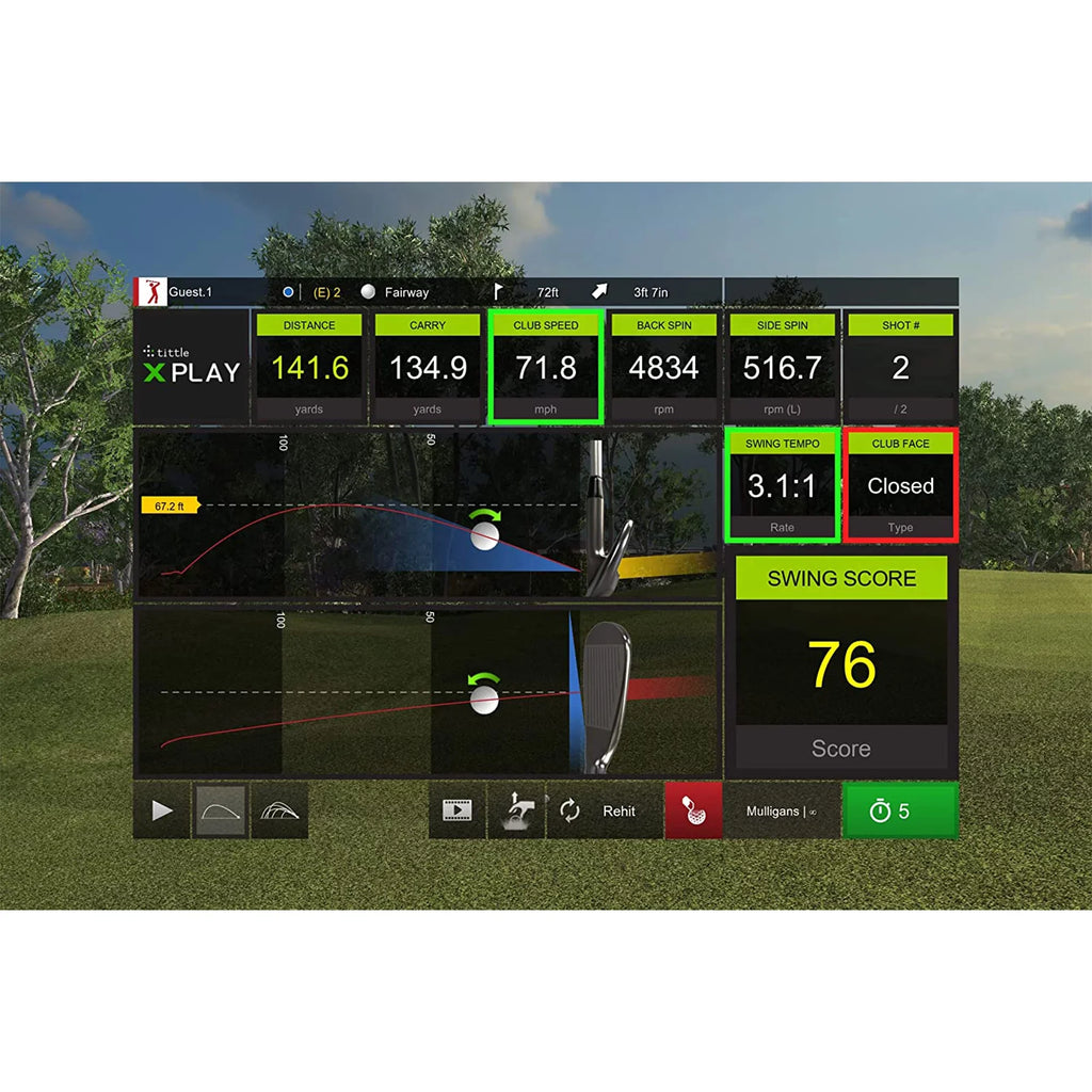 Stylish SwingLogic SLX MicroSim Indoor Golf Simulator with E6 Connect Compatibility