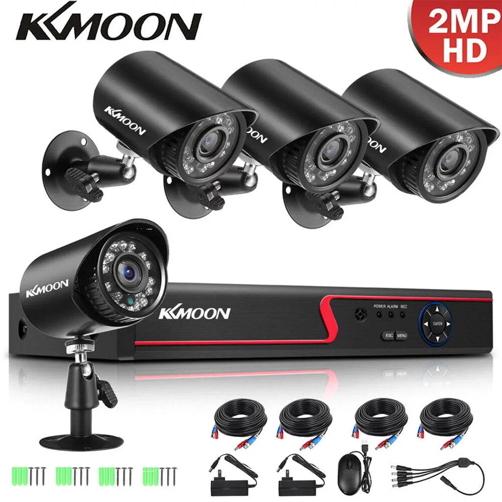 KKmoon Digital Video Recorder, 4CH 1080P Full HD DVR CCTV System with Remote Phone Monitoring - Exclusive Design